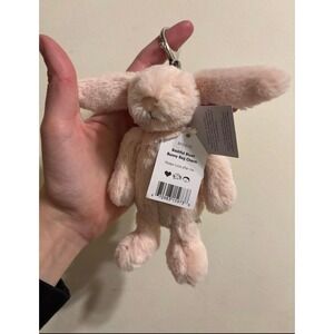 Jellycat Bashful Blush Bunny Bag Charm Pink Plush Keychain Rabbit BAS4ELBC NWT